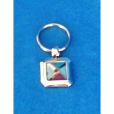Traditional South Western Design Square Pendant Key Fob. Native American Style.